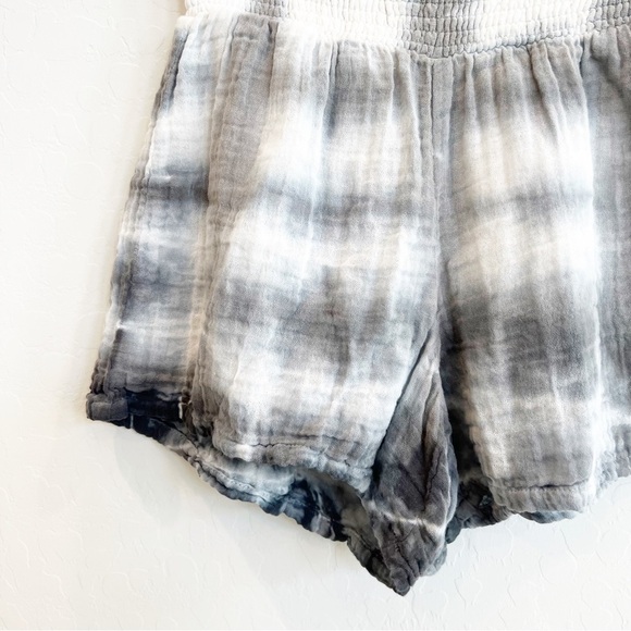 Michael Stars Women's Peggy Smock Waist Gauze Shorts Soft Tie-Dye Gray XS NWT - Picture 5 of 5